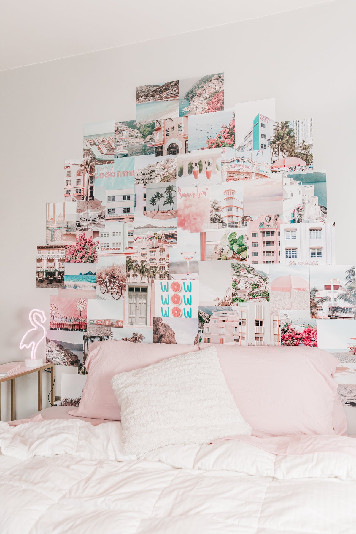 Summer aesthetic pink collage kit wall decor
