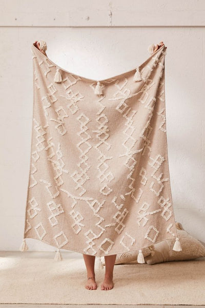 blush pink throw blanket