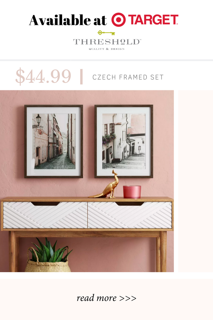 framed pink wall art