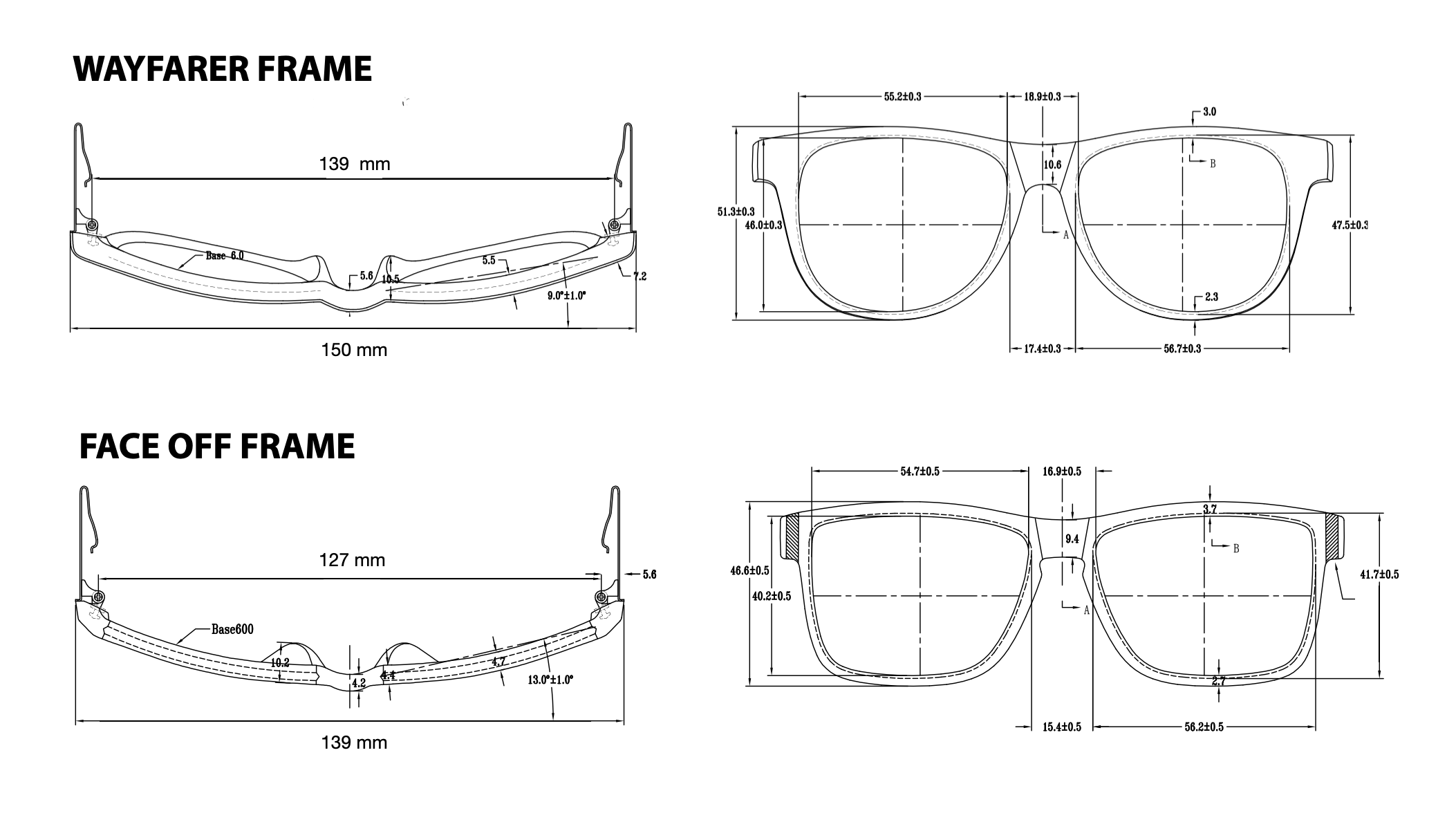 Hockey Sunglasses Sizing Chart