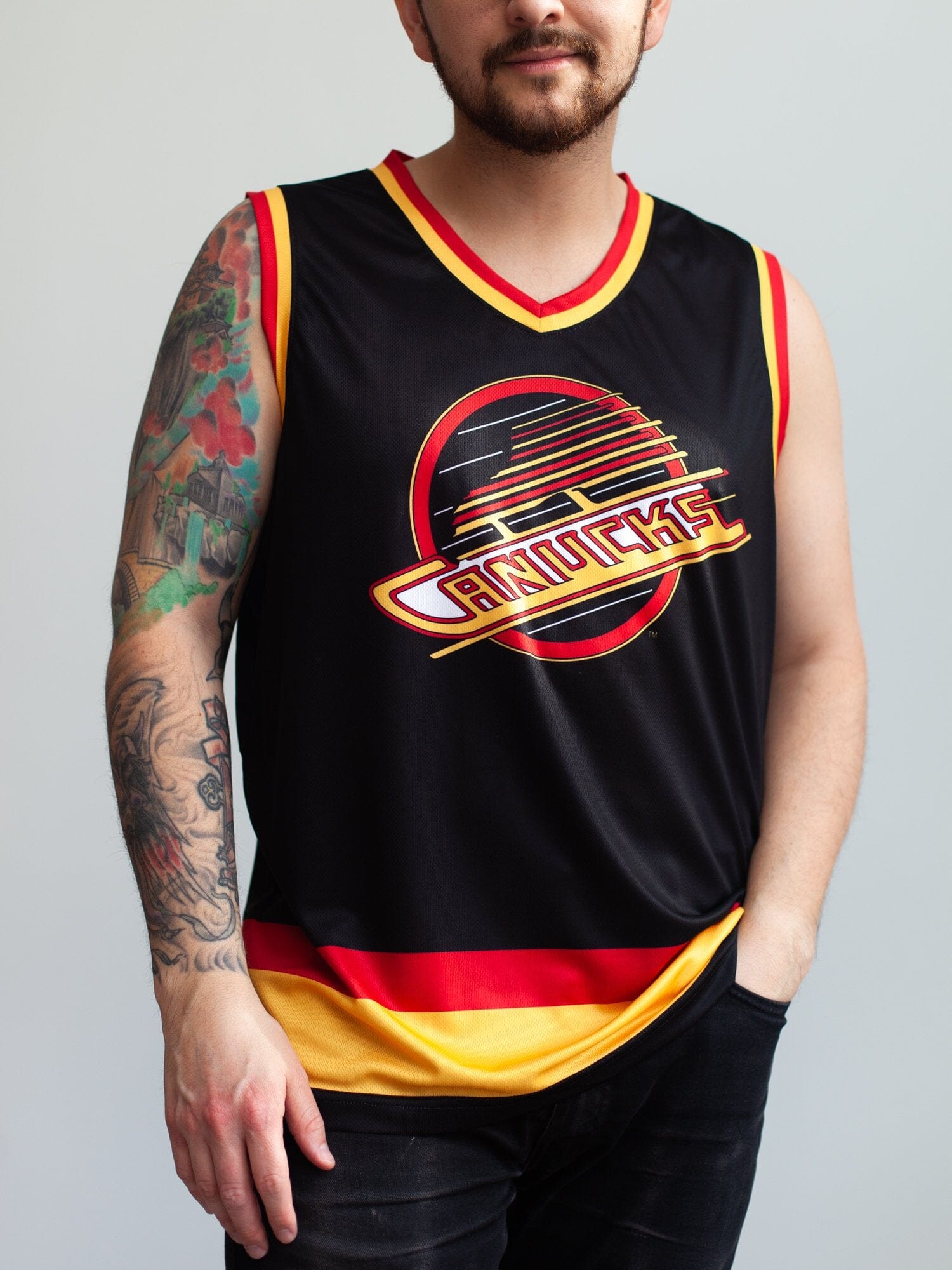 sleeveless hockey jersey