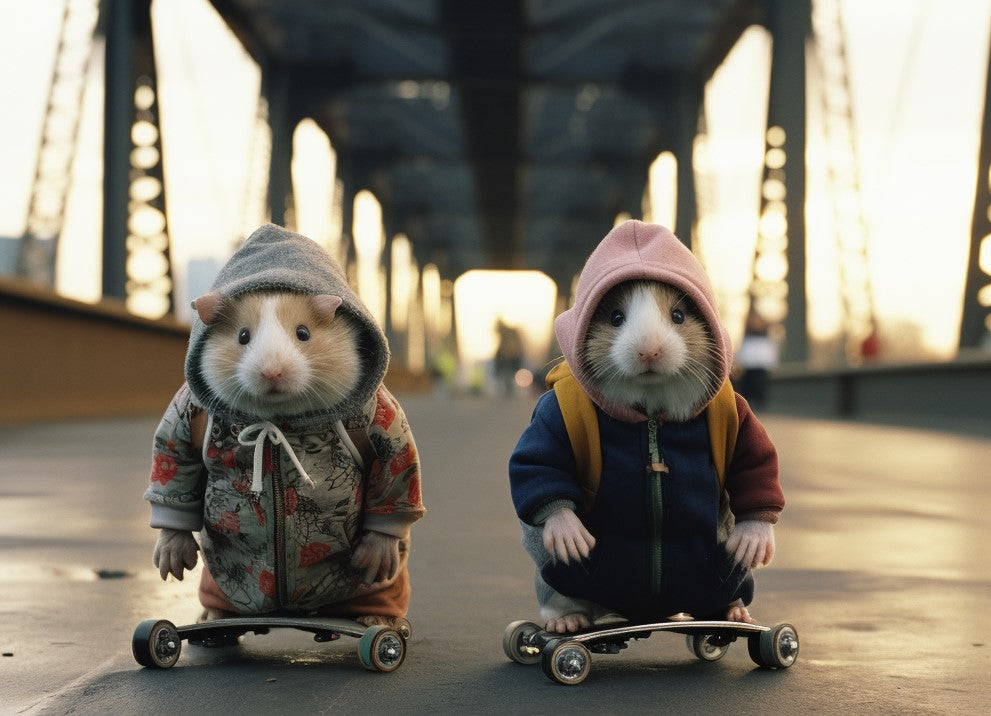 guinea pig skateboarders