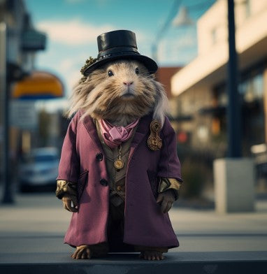 guinea pig dressed like a wizard