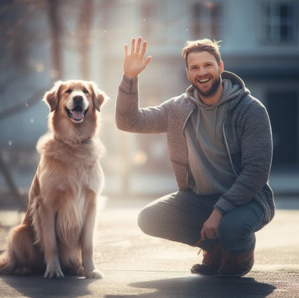 Humans and dogs are omnivores. This human's name is probably Matt.