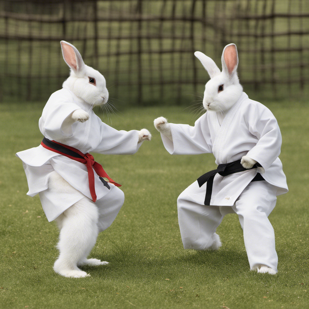 Rabbits karate match , Bunny karate match, Rabbit karate match, Bunnys karate match, bunnies karate match