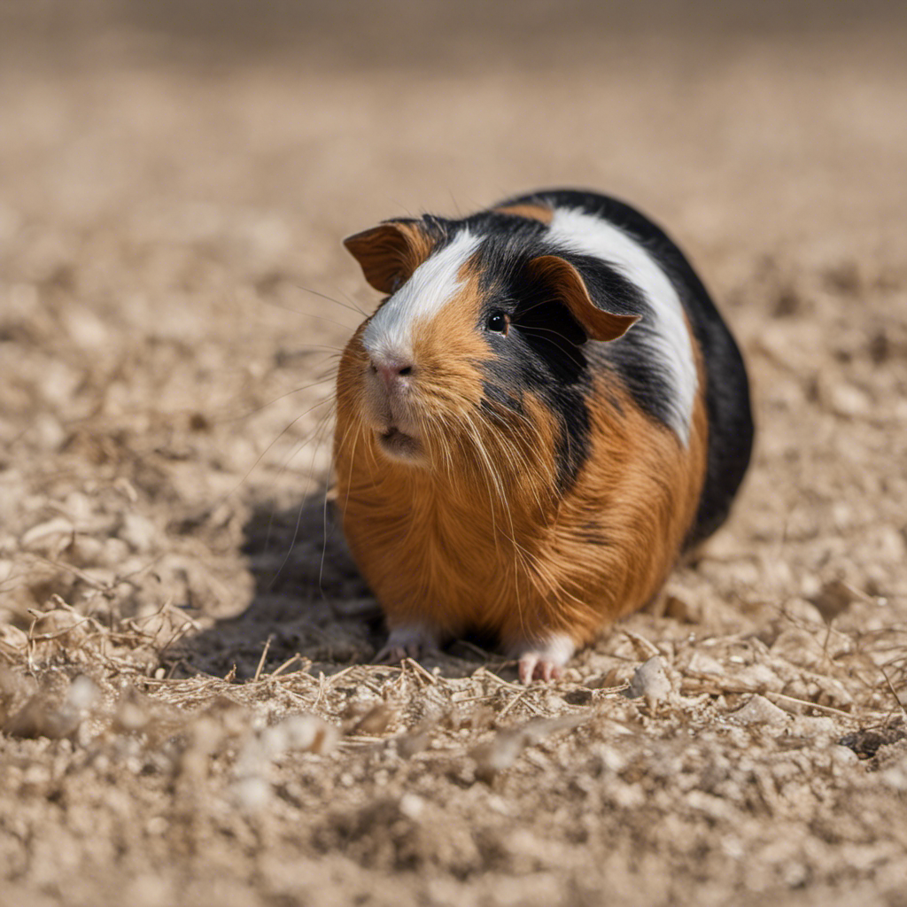 A guinea pig looks nervous about fly strike