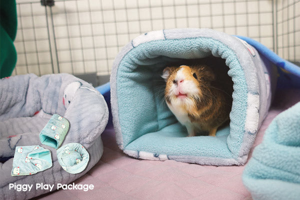 Piggy Play Package includes a tunnel and hidey 