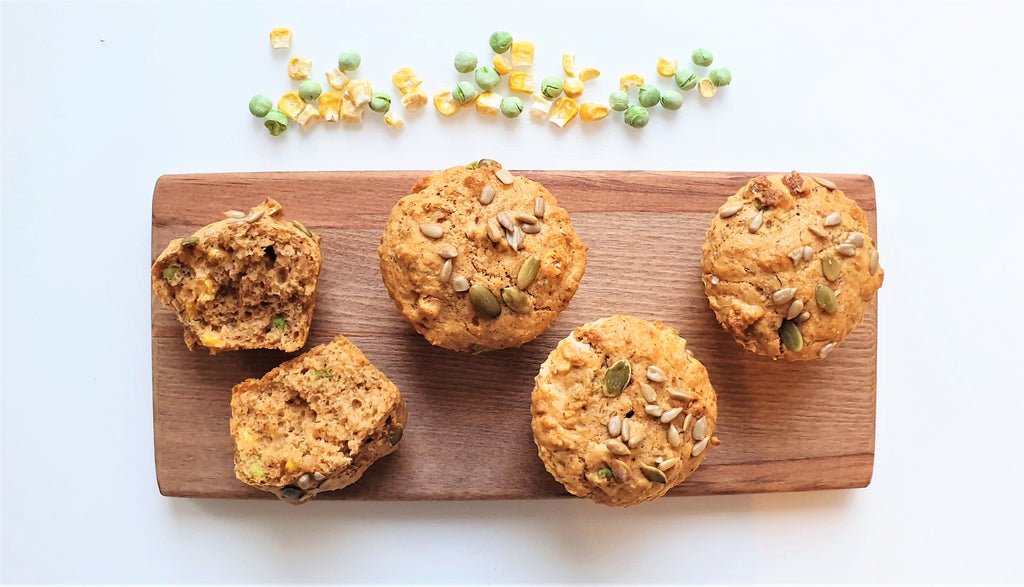 Family Recipes - Peas and Corn Power Muffins - Healthy Snacks NZ