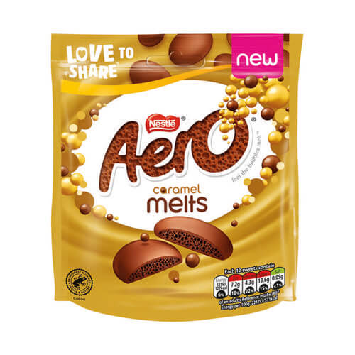 Nestle Aero Caramel Melts Pouch 86g