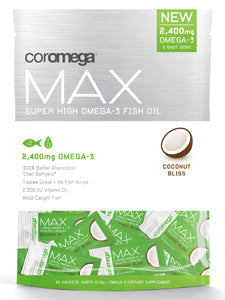 Coromega - Max Super High Omega-3 Coconut 60 shots