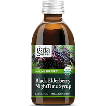 Gaia Herbs - Black Elderberry Nighttime Syrup 5.4 oz