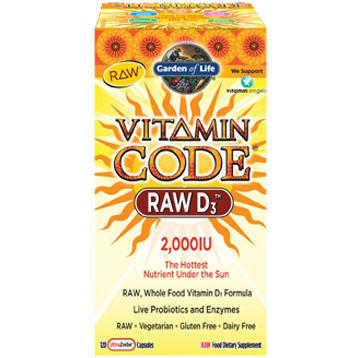 Garden of Life - Vitamin Code RAW D3 120 caps