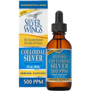 Natural Path Silver Wings - Colloidal Silver 500PPM 2 oz Dropper