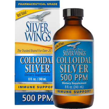 Natural Path Silver Wings - Colloidal Silver 500PPM 8 oz Cap Top