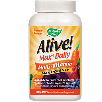 Natures Way - Alive! Multi-Vitamin(with iron) 180tabs