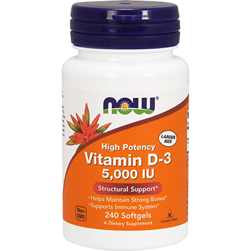 Now - Vitamin D-3 5000 IU 240 softgels