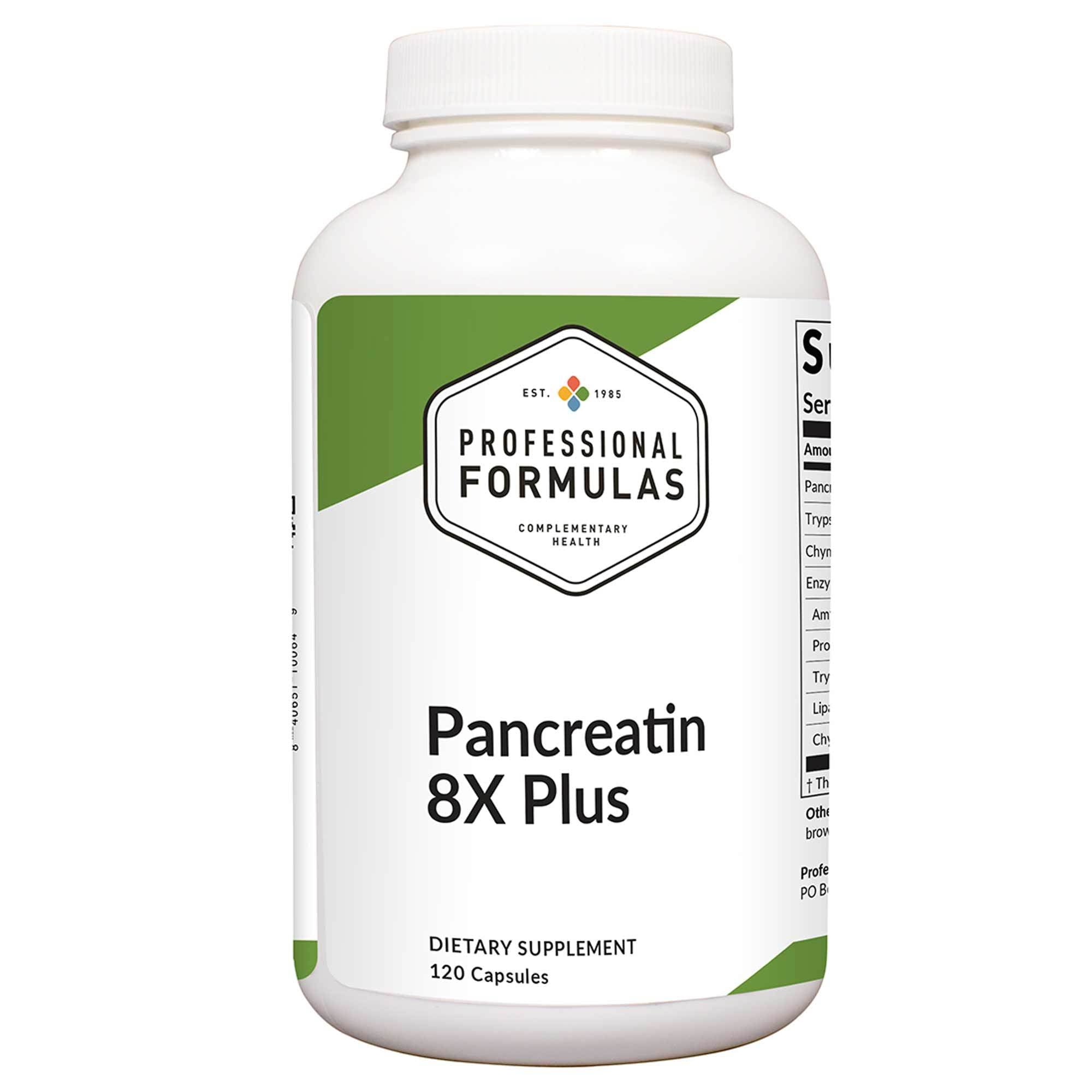 Professional Formulas - Pancreatin 8X Plus - 120 Capsules