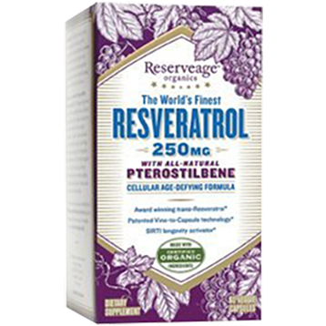Reserveage - Resveratrol with Ptero 250mg 60 vcaps