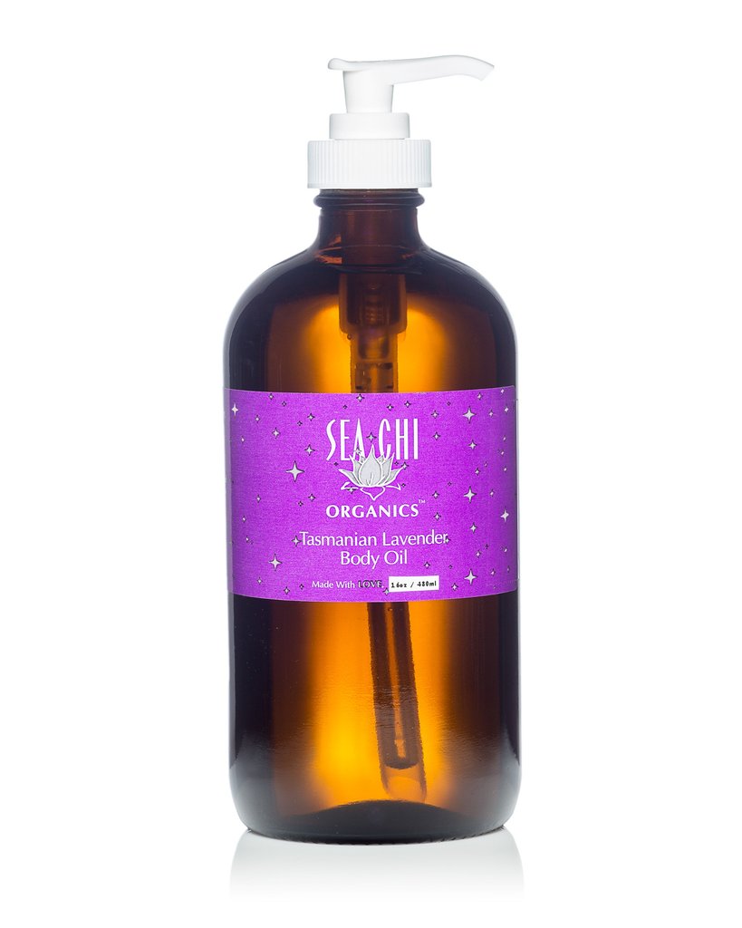 Sea Chi Organics - Tasmanian Lavender Body Oil w/ Organic Jojoba 480ml / 16oz