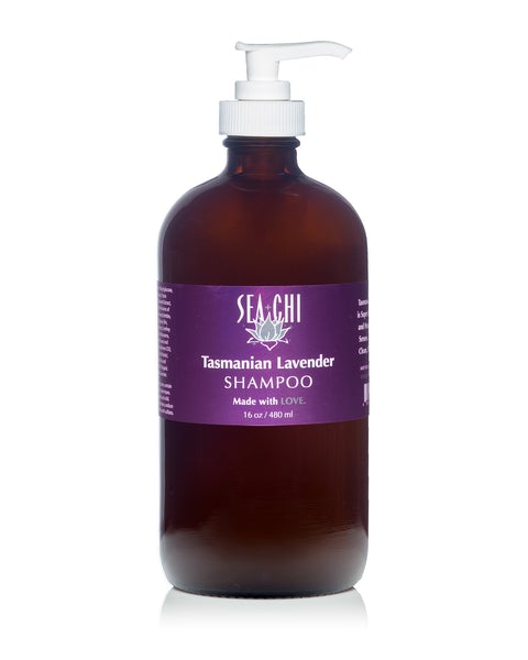 Sea Chi Organics - Tasmanian Lavender Shampoo 480ml / 16oz - Glass Bottle