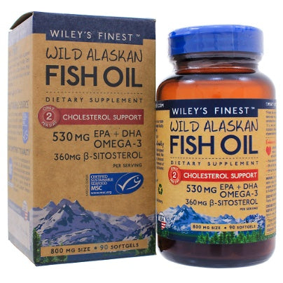 Wileys Finest Fish Oils - Wild AK Fish Oil Chol Supp 90 softgels