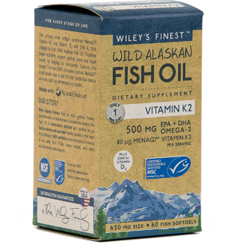 Wileys Finest - Wild Alaskan Fish Oil Vit K2 60 softgels