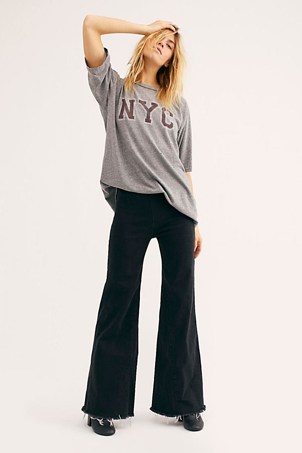 free people black bell bottoms