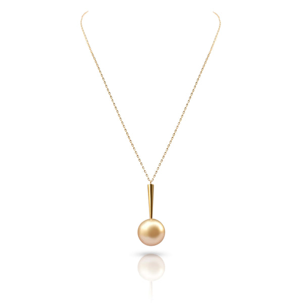 Golden South Sea Pearl Pendant Necklace