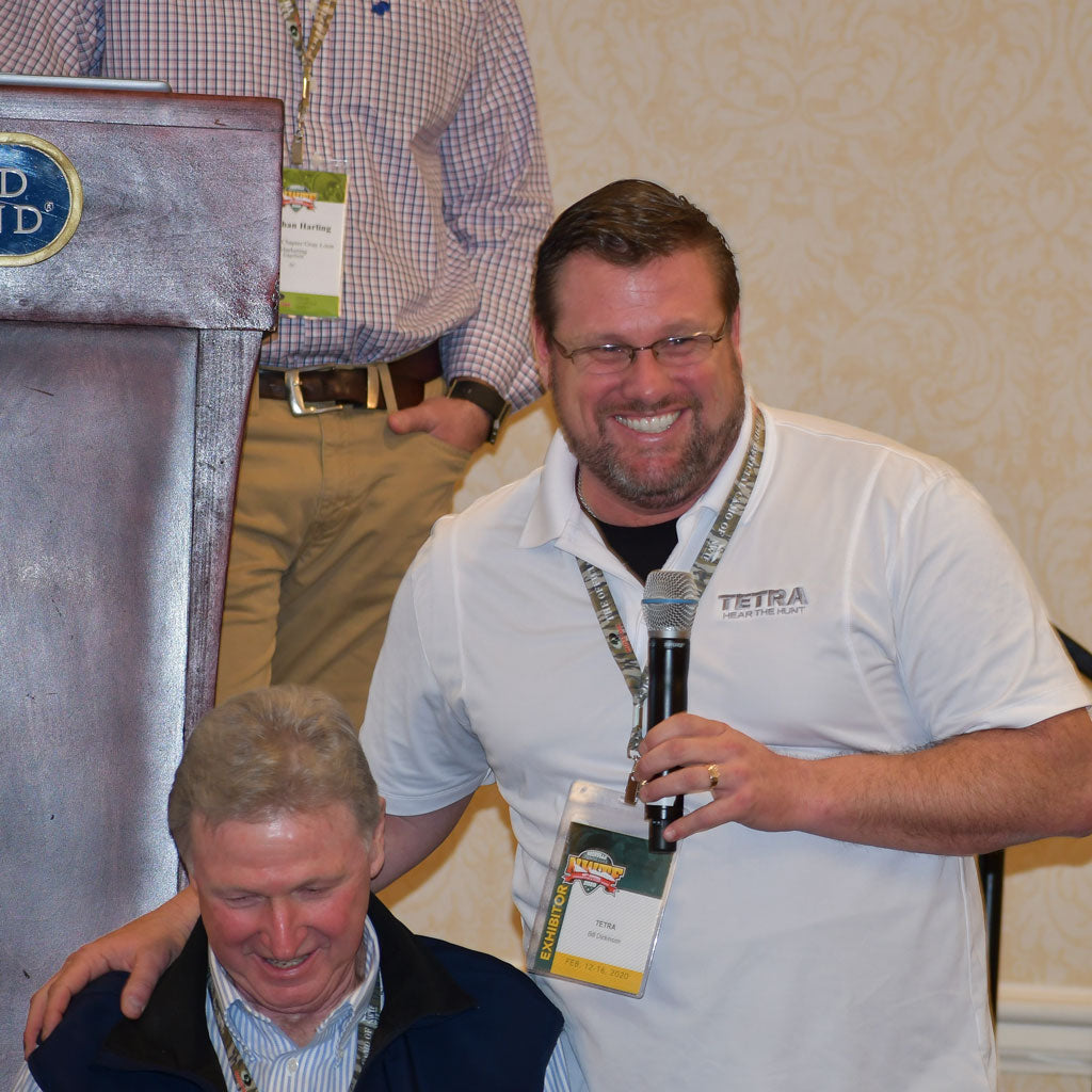 Dr. Bill Dickinson of TETRA laughs with Eddie Salter 