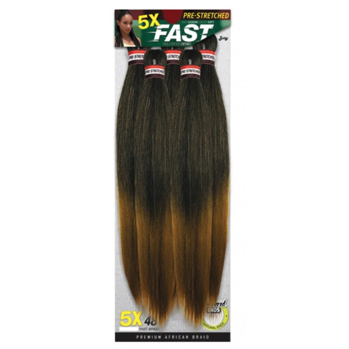 Zury 5X PACK Feather Ends Pre-Stretched Fast Hollywood Braid 48