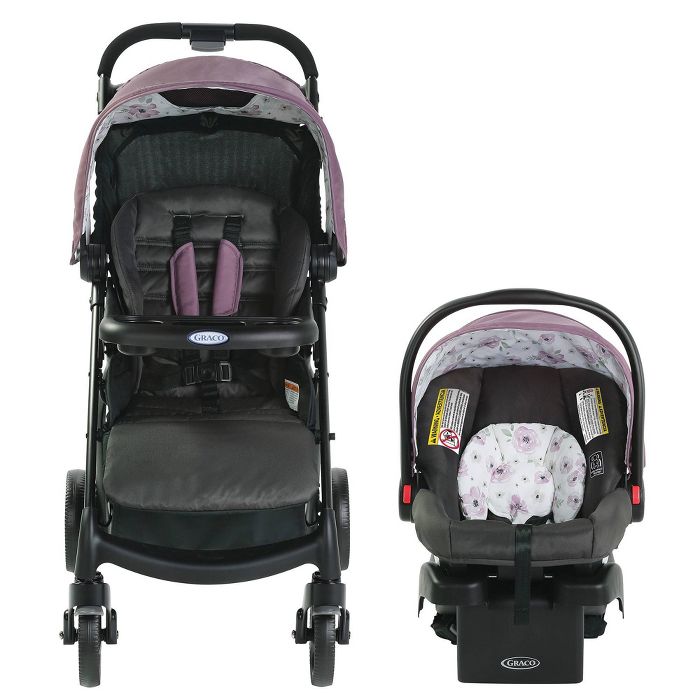 graco verb click connect travel system purple