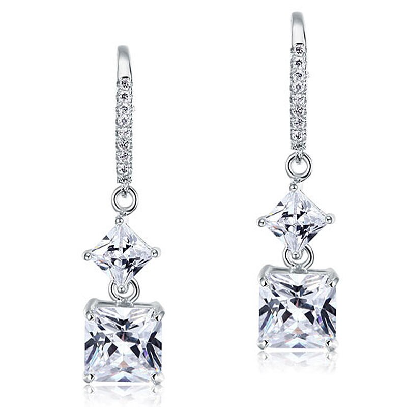 Diamond Earrings with Simulated Diamonds for women and girls