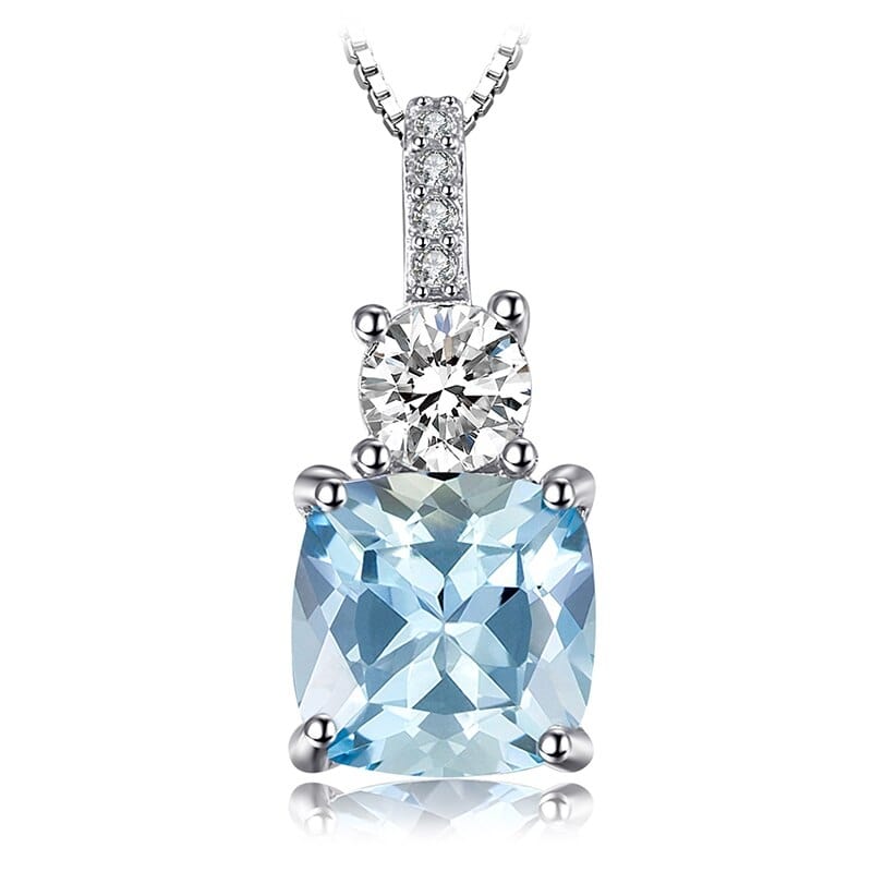 Topaz Necklace with Blue Gemstone