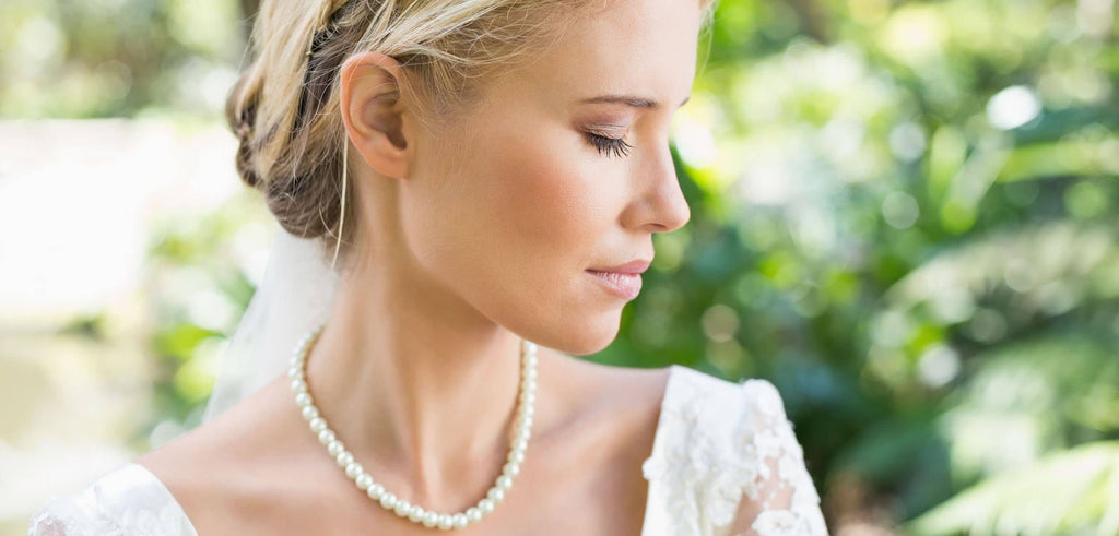 Perle bryllup halskæde
