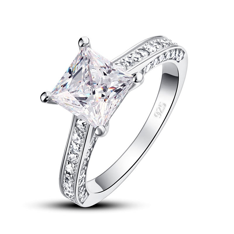 Cut diamanten ring: prachtige 1.5ct Princess Ring