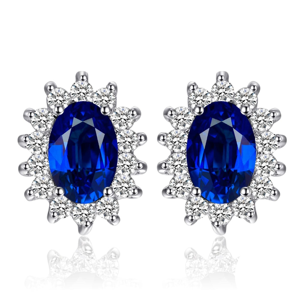 Sapphire Studs: Real Sapphire Stud Earrings - Blue Sapphire Studs