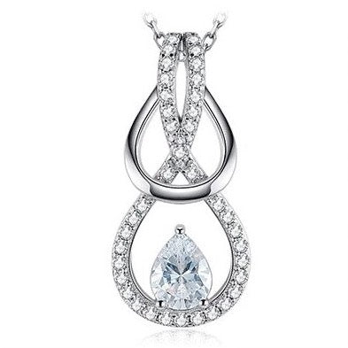 Simmulated Pear Daimond Necklace
