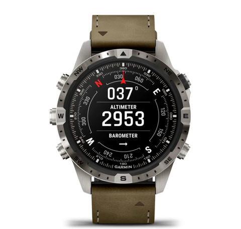 The Garmin MARQ Adventurer Modern Tool Watch with a Barometer