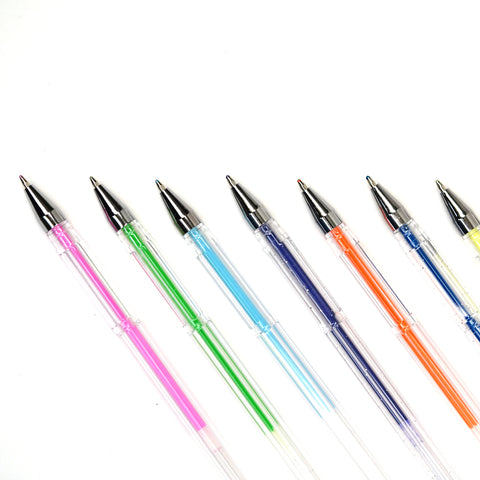 Colorful Gel Pens On Wood Floor Stock Photo 1167127726