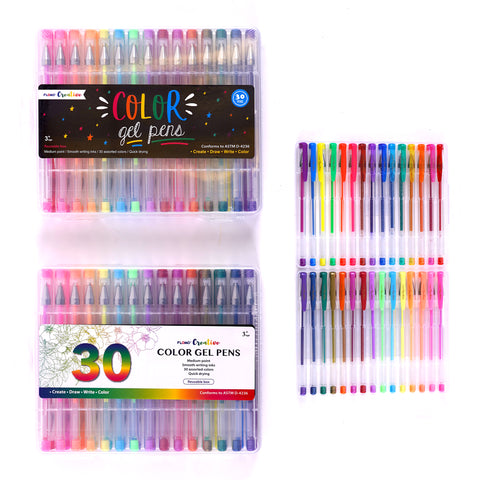 Pens Colors Gel 10ml 60pc Gel Rollerball Neon Drawing Pen Glitter