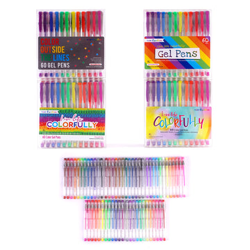 Pens Colors Gel 10ml 60pc Gel Rollerball Neon Drawing Pen Glitter