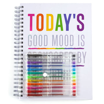 100 Sht/200 Page Sketch Book 9X12 W/12Pk Color Markers, Hot Stamp,  Rainbow-Imagine,2 Designs