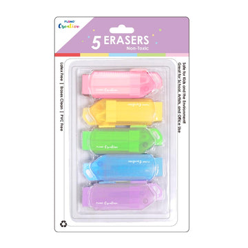 MakerFlo Pencil Erasers, Green Eraser, 24 Pack, Rubber Erasers for Drawing Erasers for Kids, Art Erasers for Drawing Back to School Supplies Bulk