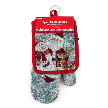 Christmas 3-pc. Oven Mitt and Kitchen Towel Set