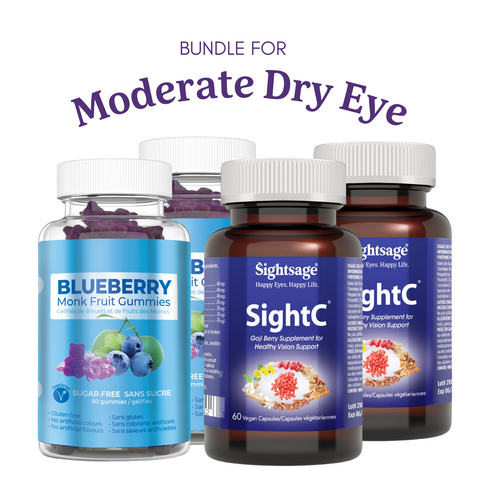 SightC and Blueberry Gummies moderate dry eye bundle