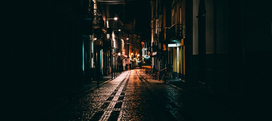 dark street at night