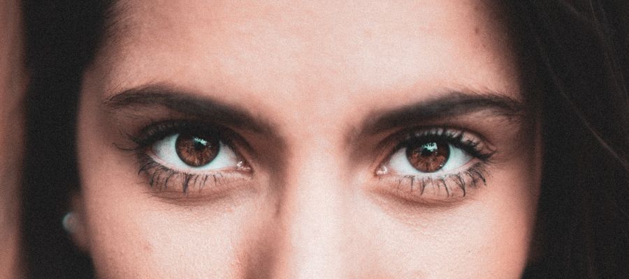 closeup of woman's eyes