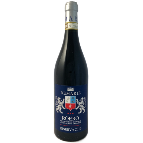 Demarie Nebbiolo Riserva is a full bodied red wine made from Nebbiolo in the Roero accross the river from Barolo and Barbaresco Piemonte Italy
