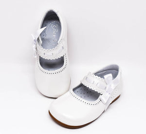 white patent leather shoes