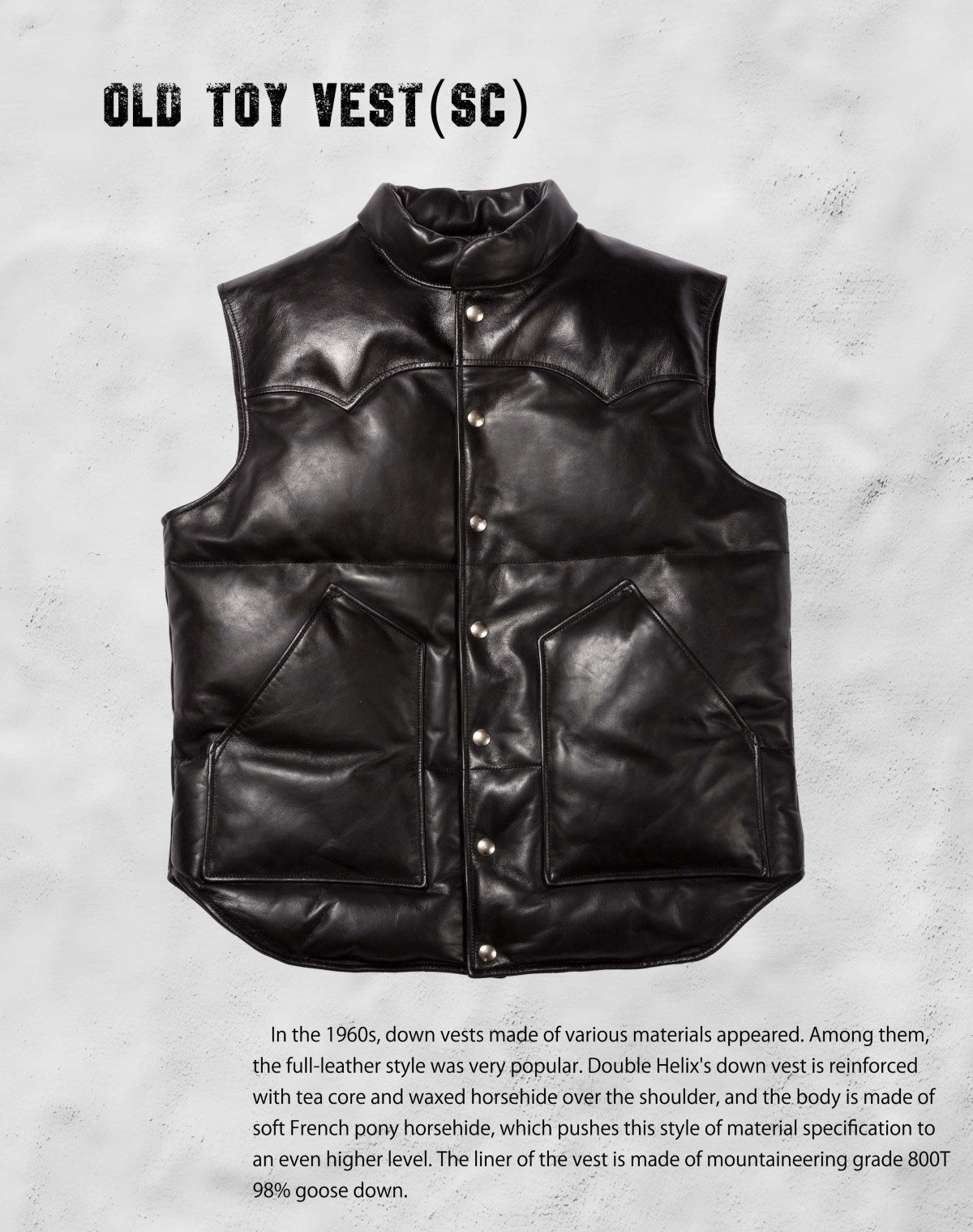 Old Toy Vest (SC) Black - Pony & Tea-Core Horsehide – Tempo